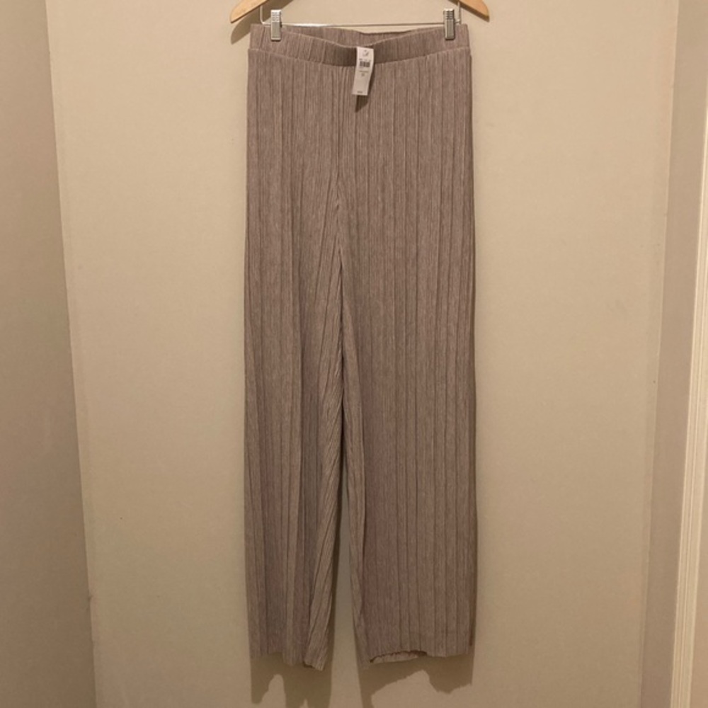 J Jill Elements pleated Elegant mocha heathered Women's Pants NWT with pockets